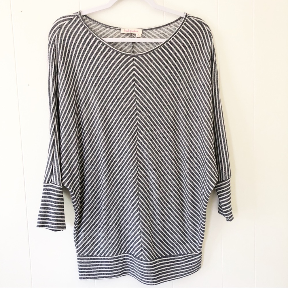 Fresh Produce Striped Batwing Top